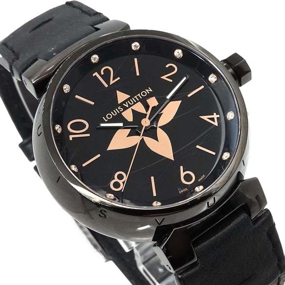 Louis Vuitton Tambour GM QA157Z Men's Watch 12P Diamond Quartz - Picture 8 of 8